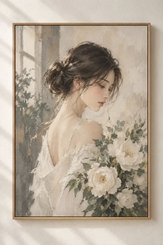 Tranh Canvas Phác Họa Nàng Thơ Tinh Tế – H00625