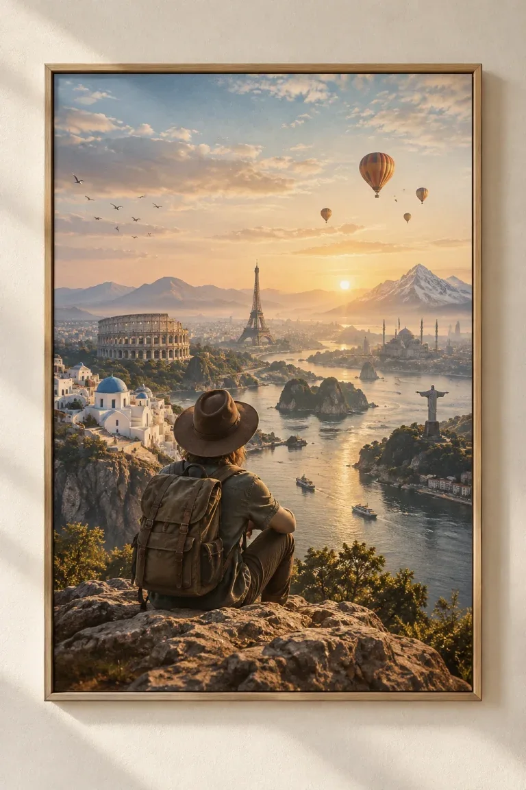 Bộ Tranh Canvas Góc Nhìn Thế Giới – H00420