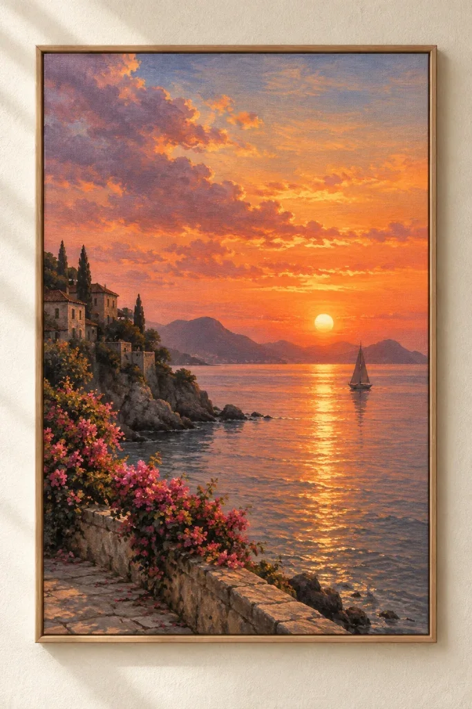 Bộ Tranh Canvas Sắc Màu Hoàng Hôn – H00410
