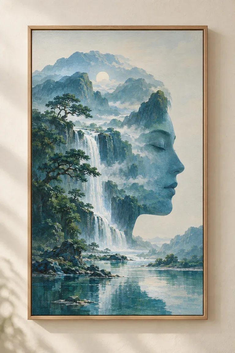 Bộ Tranh Canvas Sắc Xanh Trí Tuệ – H00408
