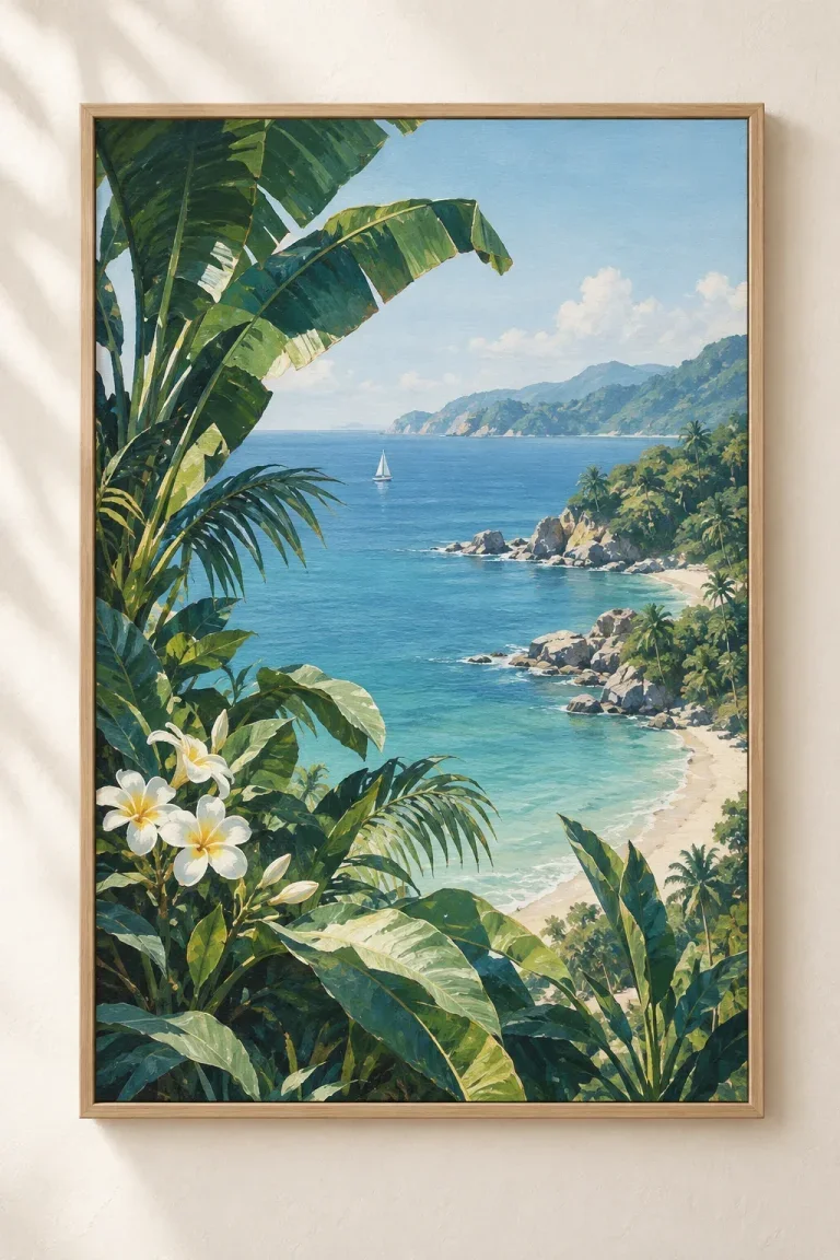 Bộ Tranh Canvas Sắc Xanh Nhiệt Đới – H00407