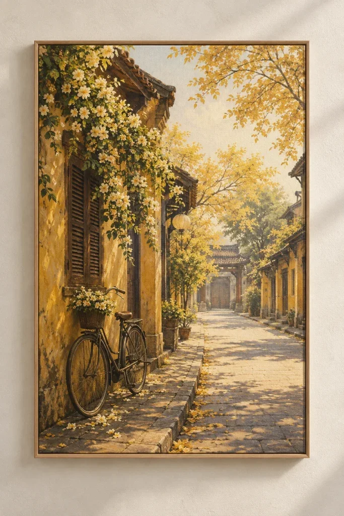 Bộ Tranh Canvas Hoài Niệm Sắc Vàng – H00405