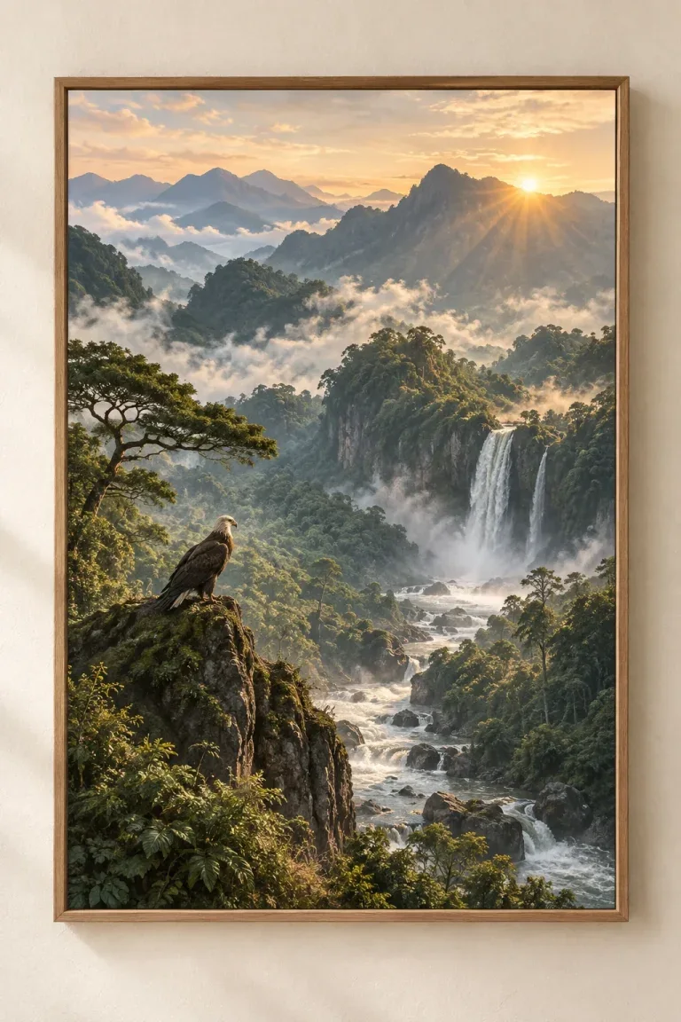 Bộ Tranh Canvas Hùng Thiêng Đại Ngàn – H00402