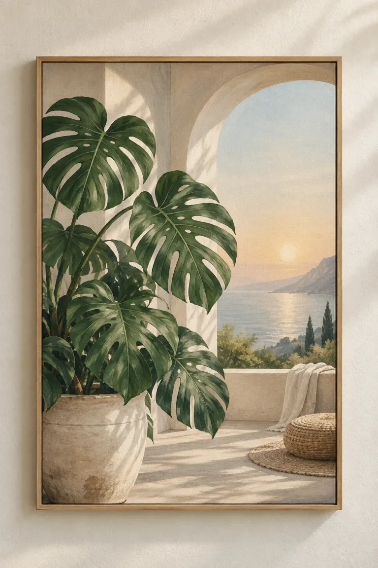 Set Tranh Canvas Cảm Hứng & Lá Monstera – H00326