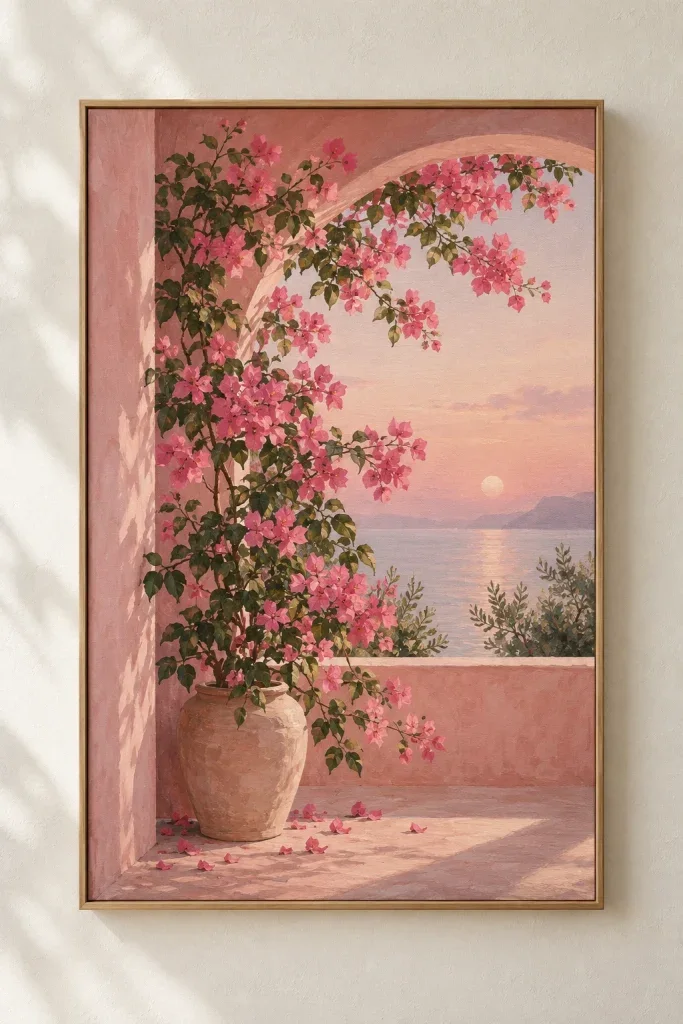 Bộ Tranh Canvas Sắc Hồng & Thực Vật – H00324