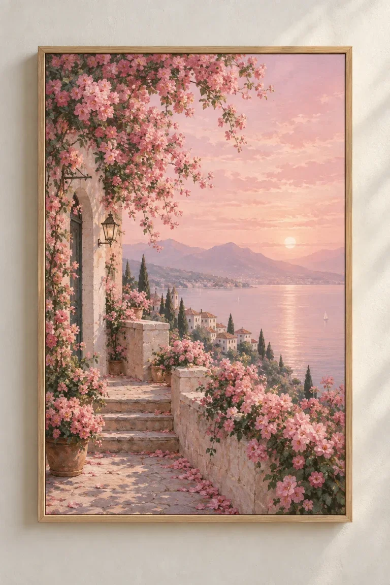 Bộ Tranh Canvas Sắc Hồng Thơ Mộng – H00307