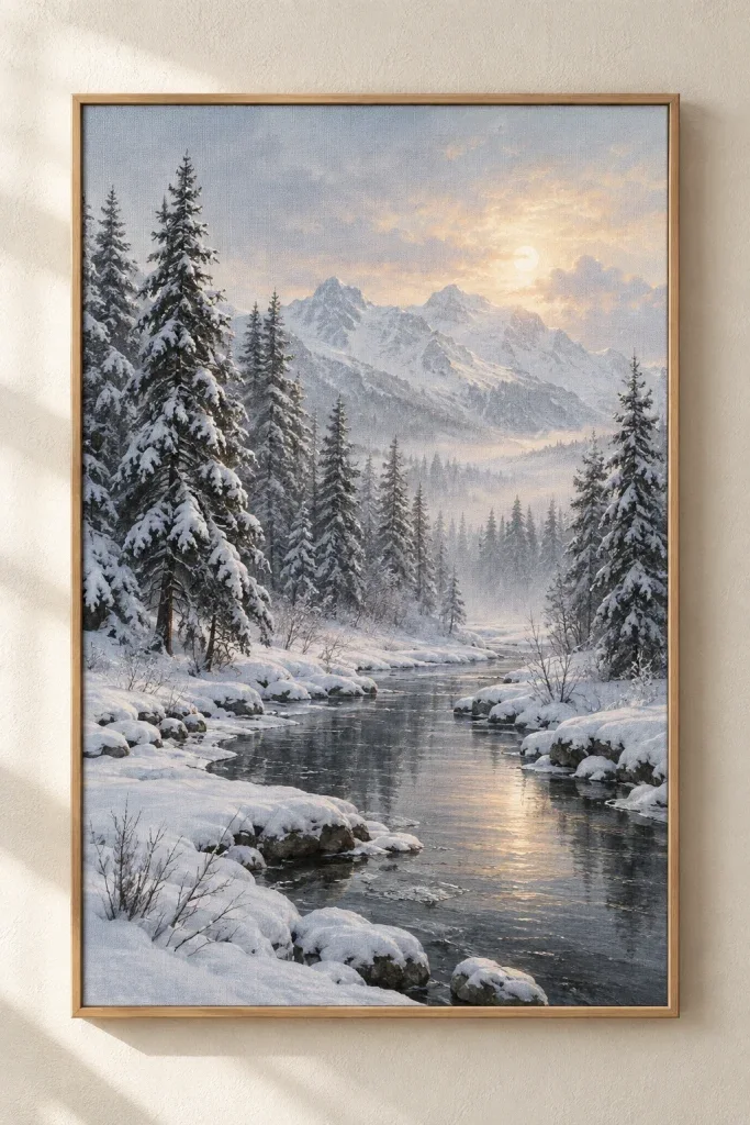 Tranh Canvas Rừng Mùa Đông – H00393