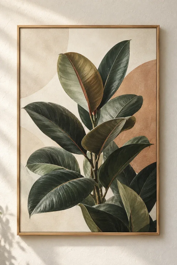 Tranh Canvas Rubber Plant – H00383