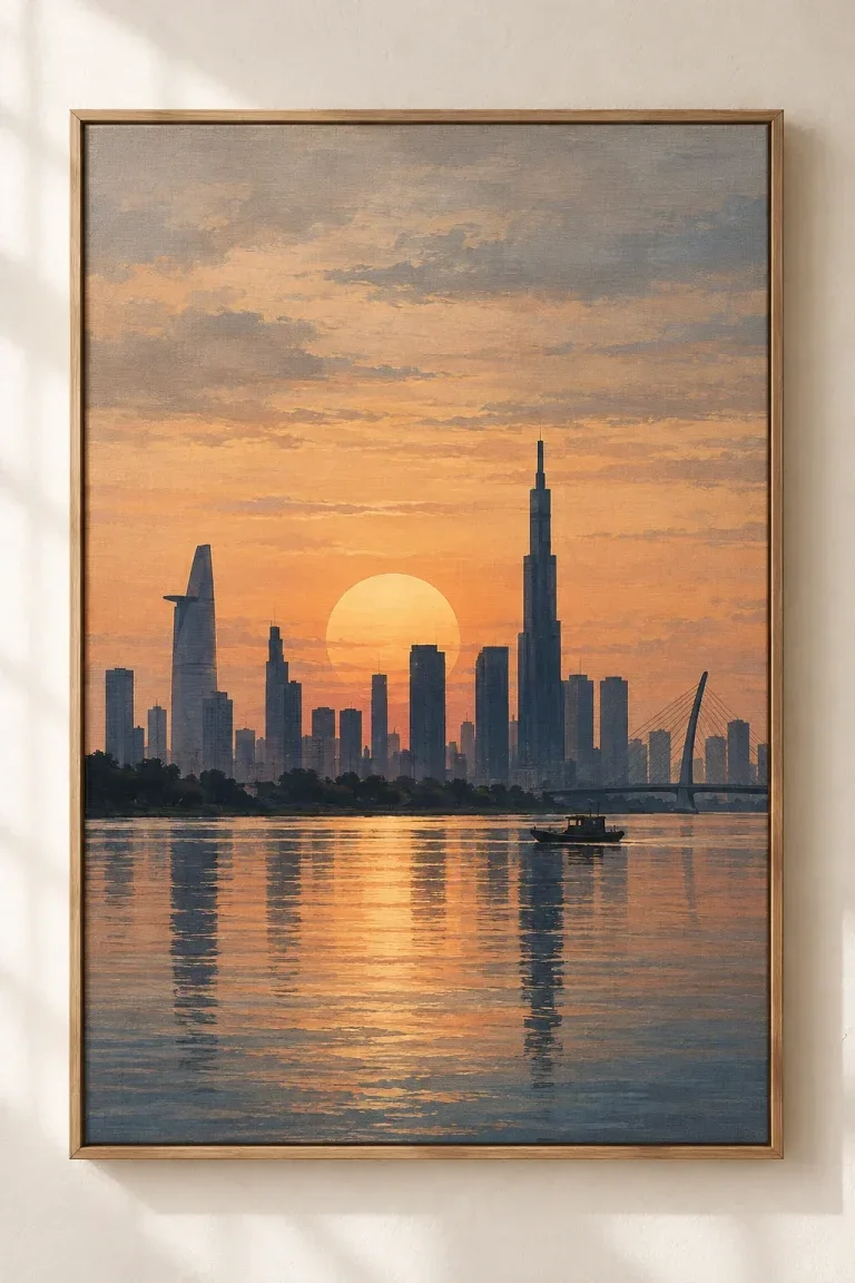 Tranh Canvas City Silhouette – H00379