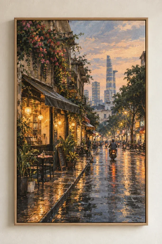 Tranh Canvas Urban Street Life – H00378
