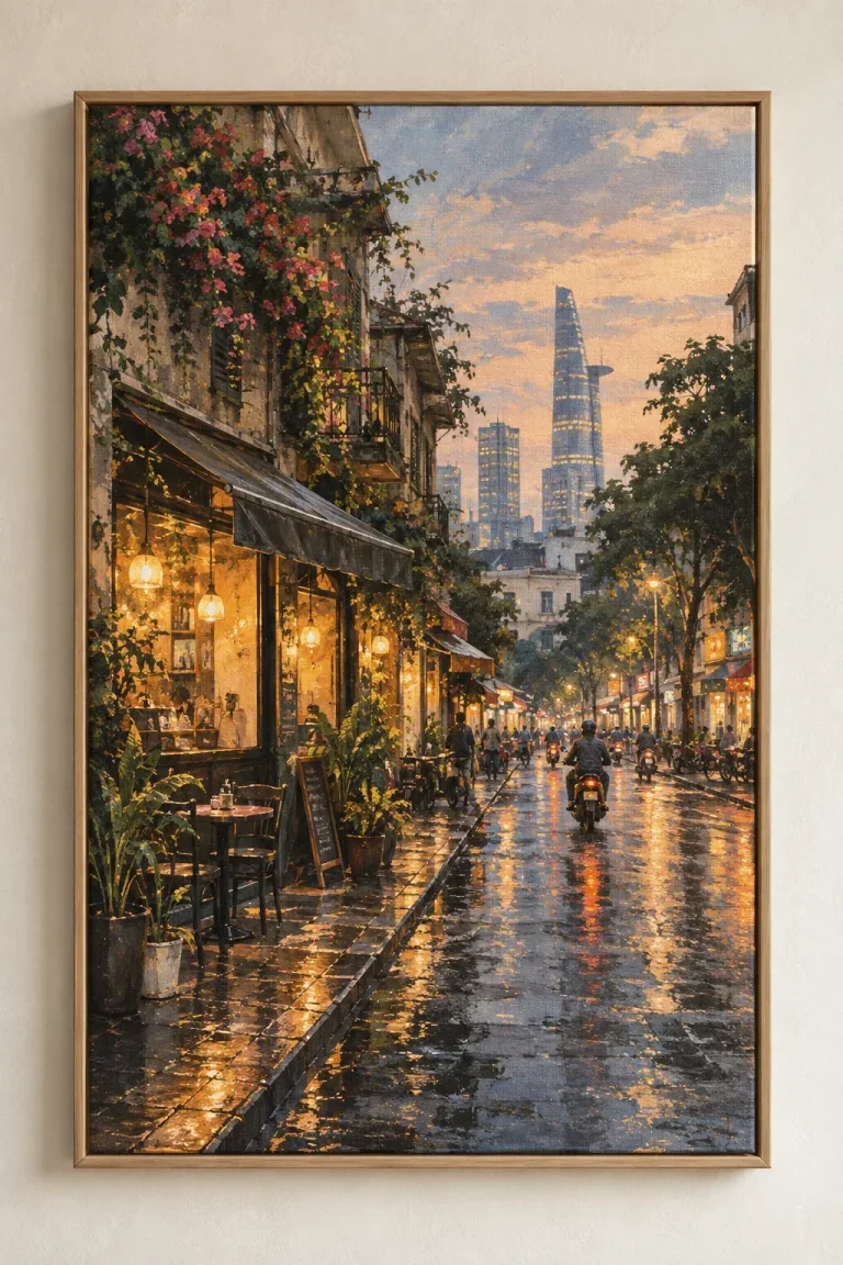 Tranh Canvas Urban Street Life – H00378