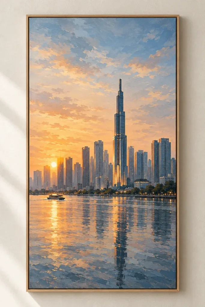 Tranh Canvas Vertical Skyline – H00374
