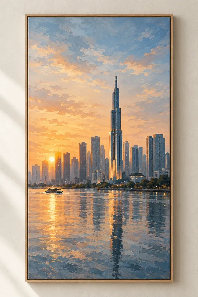 Tranh Canvas Vertical Skyline – H00374