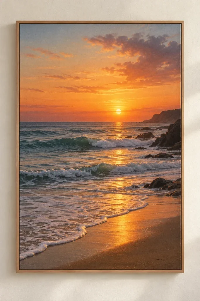 Tranh Canvas Ocean Sunset – H00373