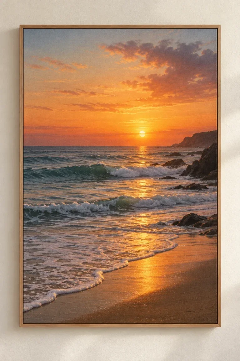 Tranh Canvas Ocean Sunset – H00373