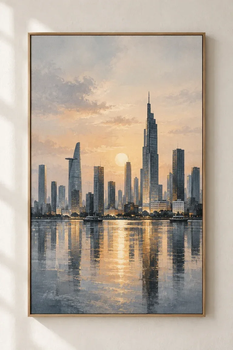 Tranh Canvas Modern Skyline – H00371