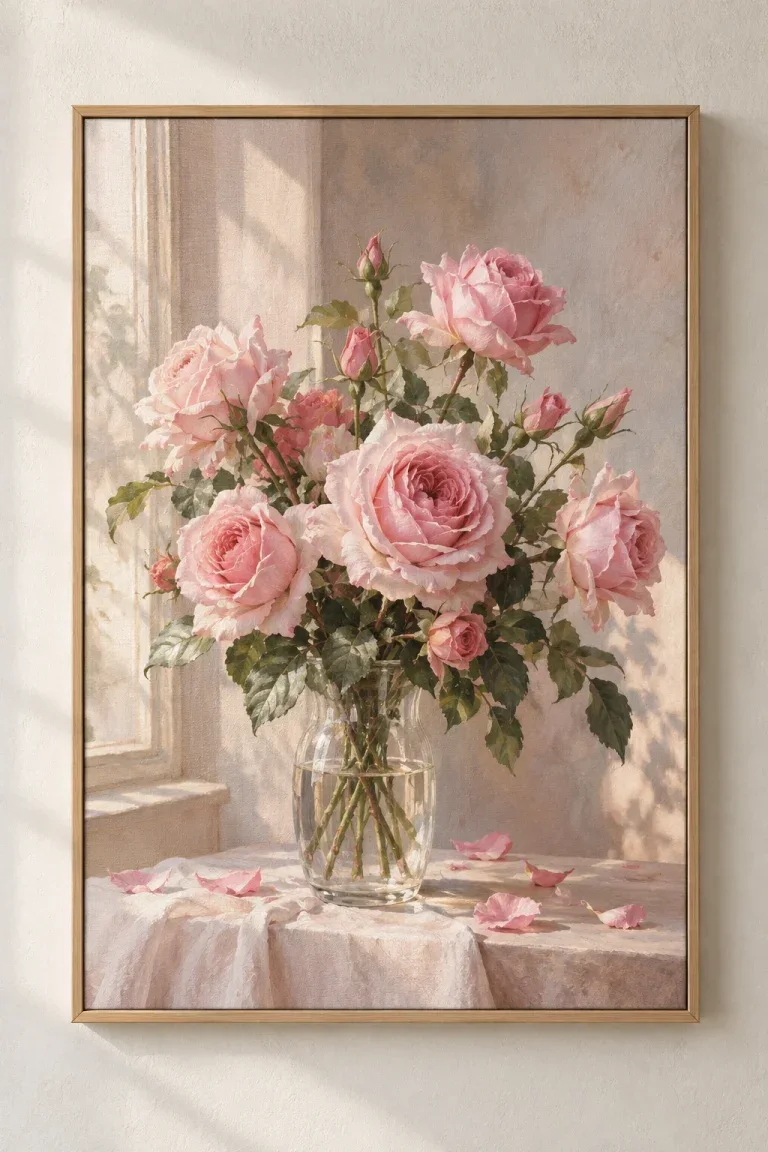 Tranh Canvas Pink Rose – H00370