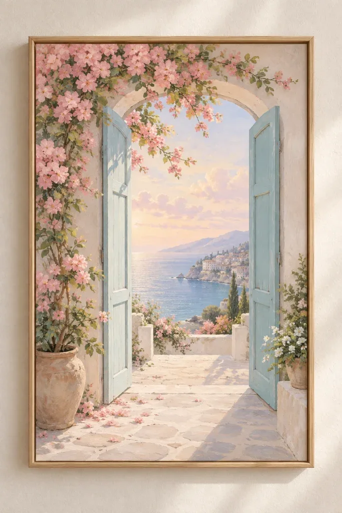 Tranh Canvas Cánh Cửa Pastel – H00369