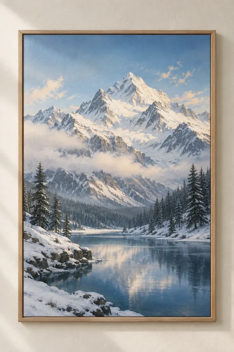 Tranh Canvas Dãy Núi Tuyết – H00362