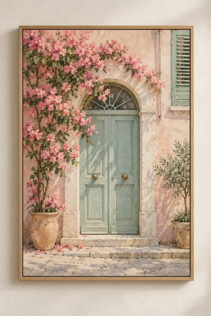 Tranh Canvas Pastel Doorfronts – H00357