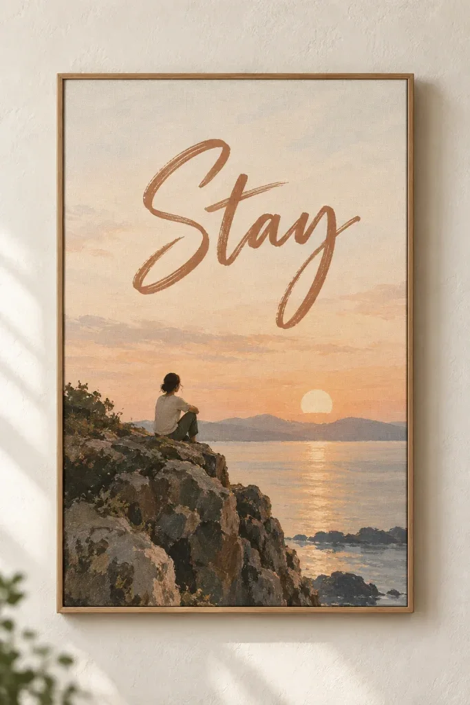 Tranh Canvas Stay Typography – H00349