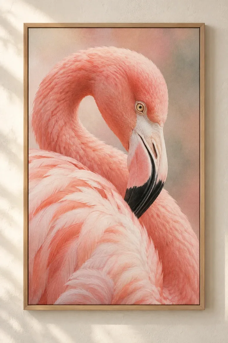 Tranh Canvas Pink Flamingo Closeup – H00347