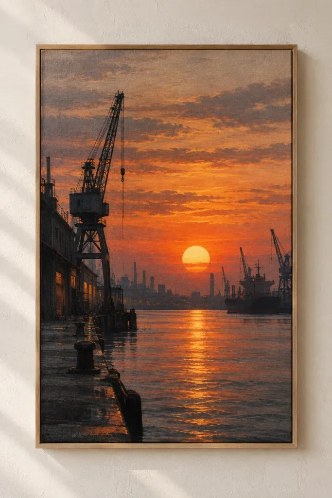 Tranh Canvas Industrial Sunset – H00345