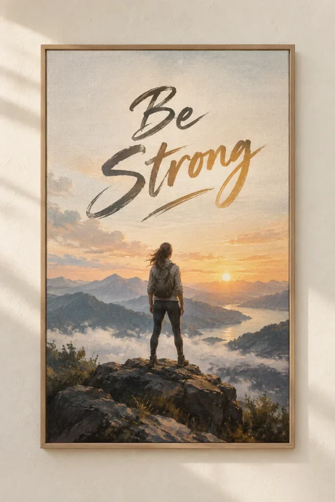 Tranh Canvas Be Strong Quote – H00343