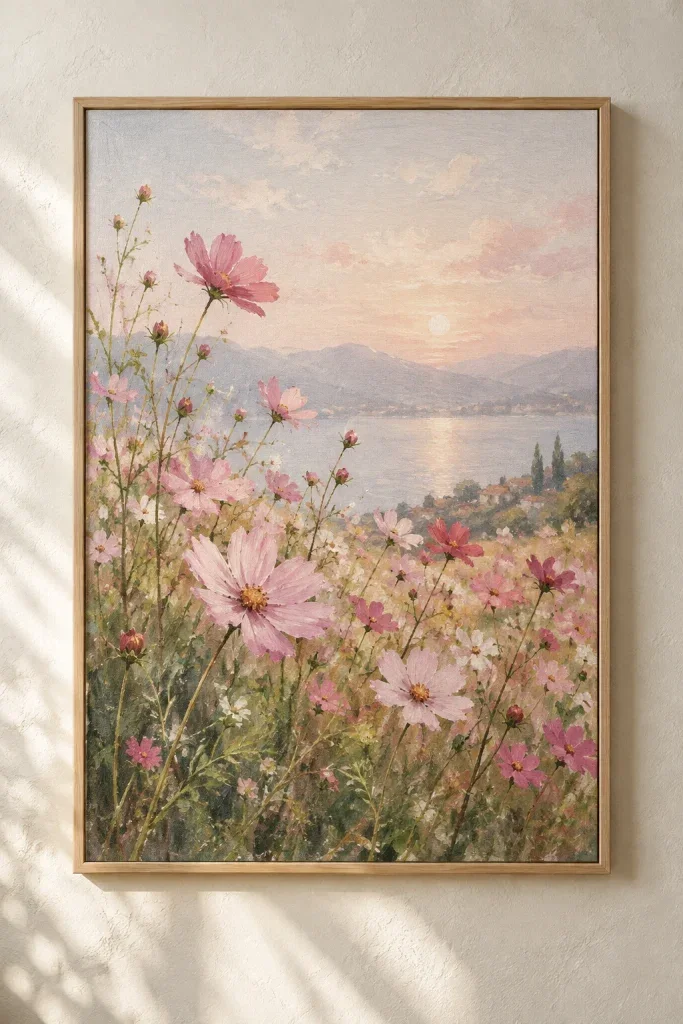 Tranh Canvas Pink Wildflowers – H00339