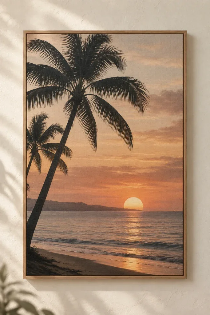 Tranh Canvas Palm Silhouette – H00338