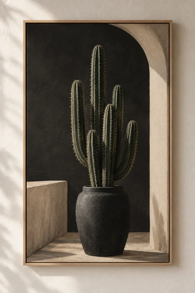 Tranh Canvas Cactus Noir – H00336