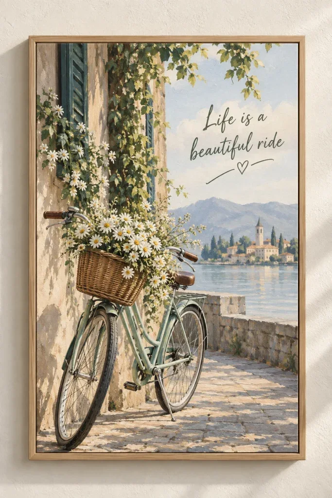 Tranh Canvas Bicycle Quote – H00333