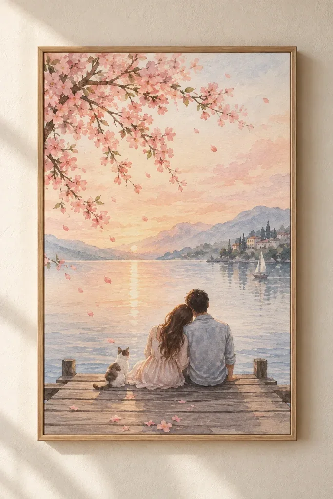 Tranh Canvas Love Watercolor – H00332