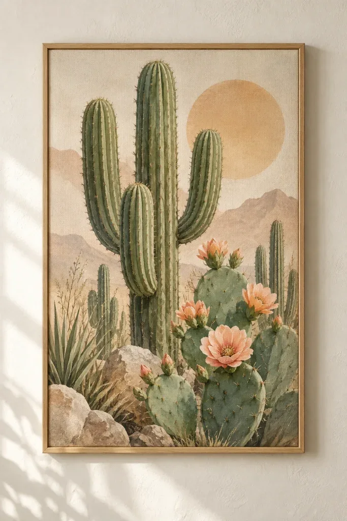Tranh Canvas Botanical Cactus – H00320