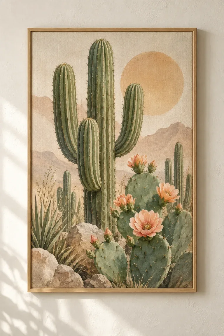 Tranh Canvas Botanical Cactus – H00320