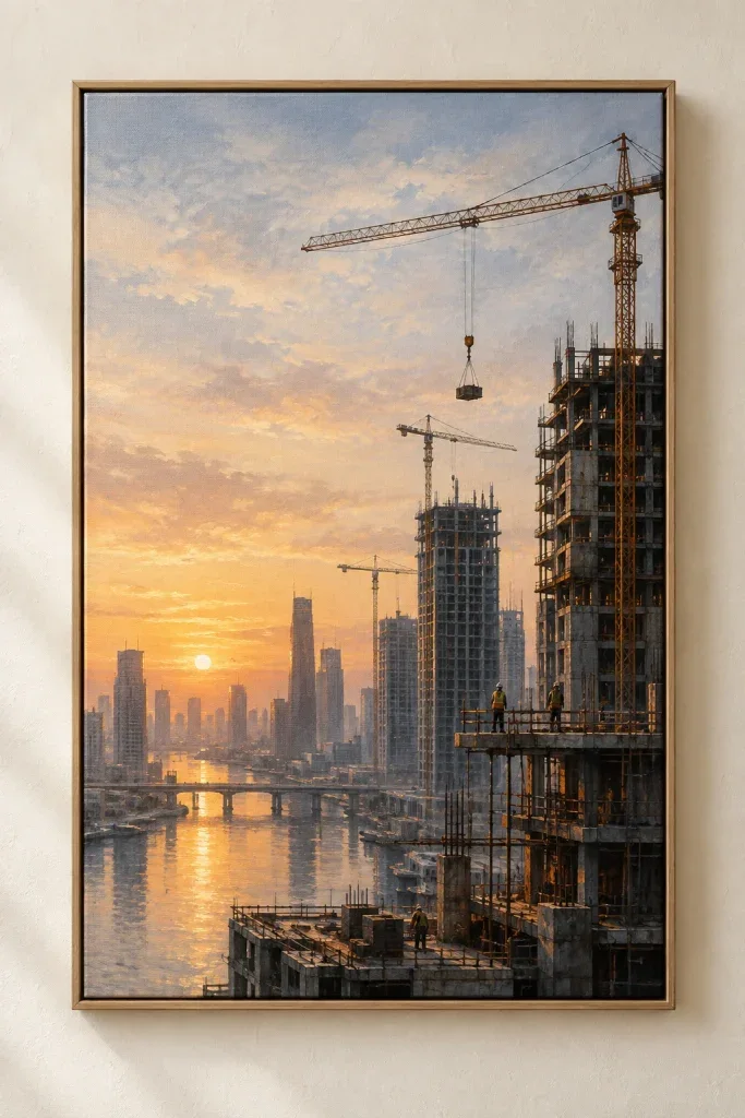 Tranh Canvas Urban Construction – H00313