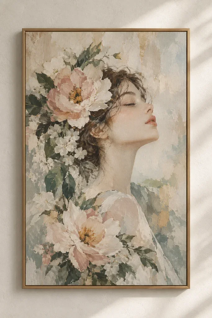 Tranh Canvas Floral Muse – H00234