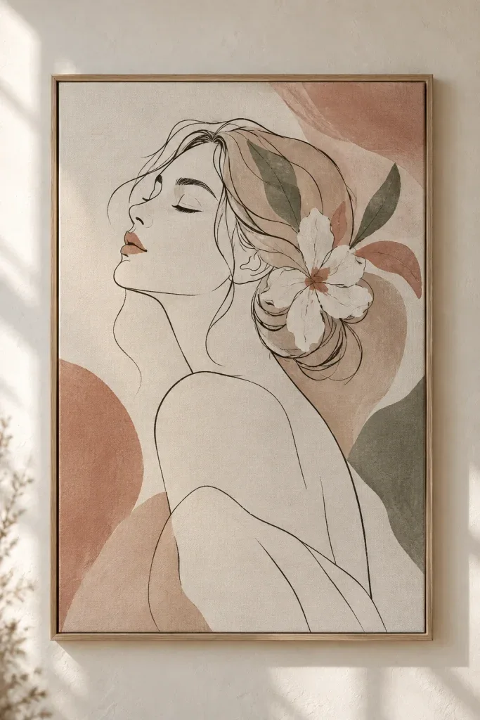 Tranh Canvas Feminine Line Art – H00228