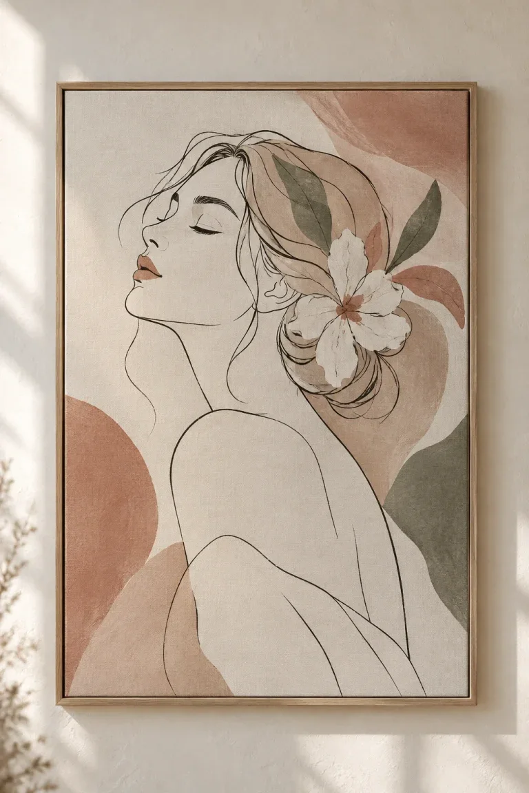 Tranh Canvas Feminine Line Art – H00228