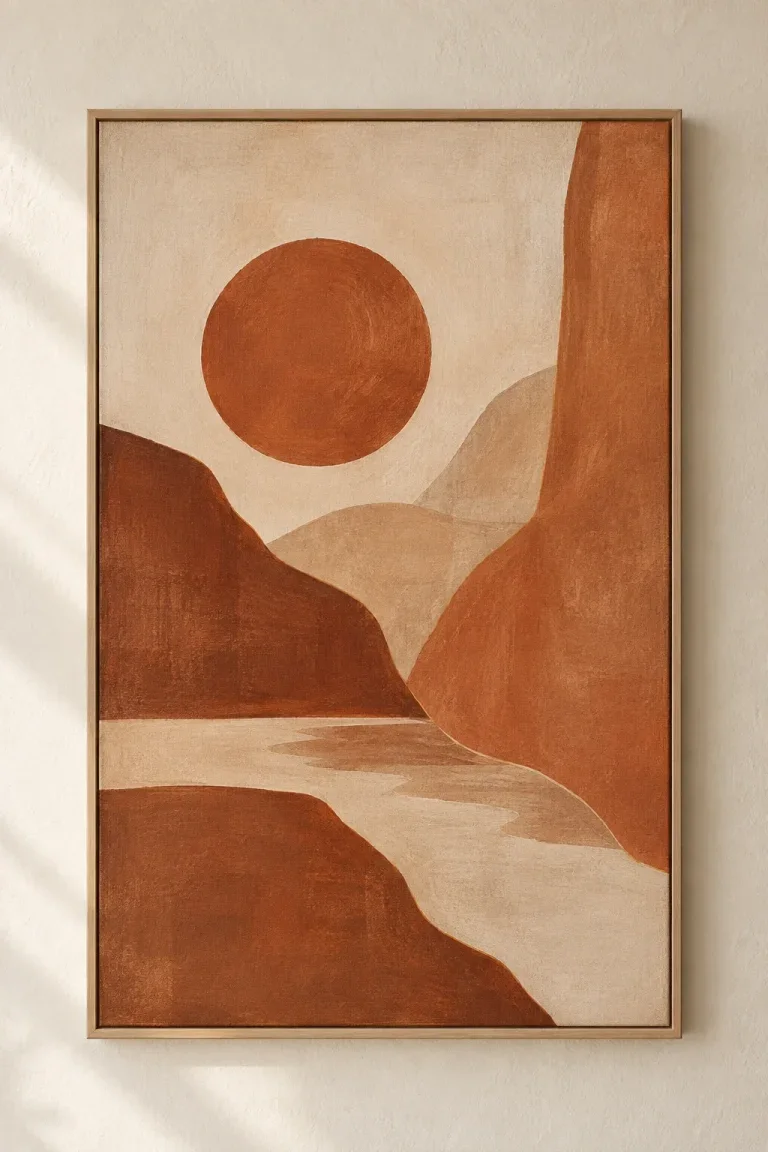 Tranh Canvas Abstract Terracotta – H00216