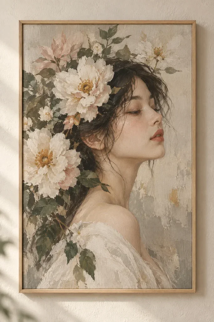 Tranh Canvas Floral Portrait – H00213