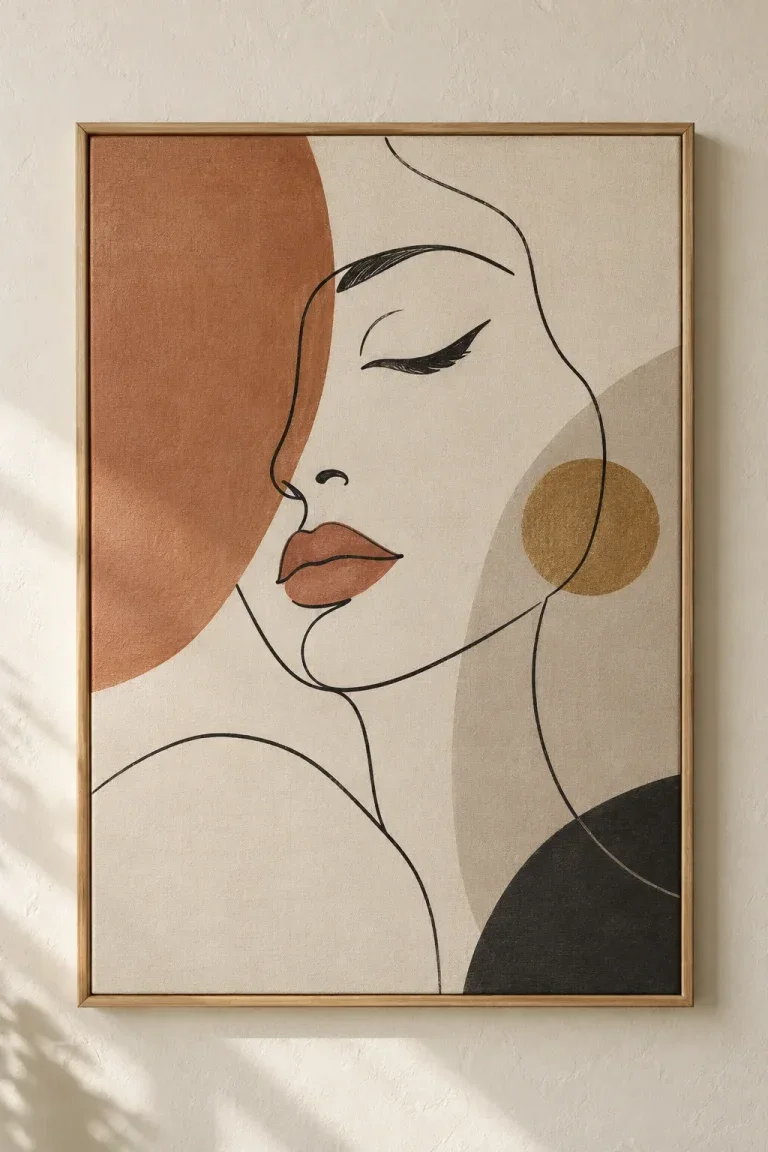 Tranh Canvas Abstract Line Face – H00210.1