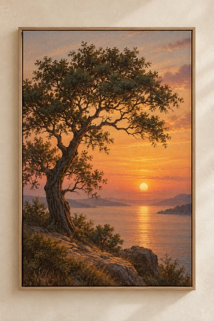 Tranh Canvas Sunset Tree – H00235.1