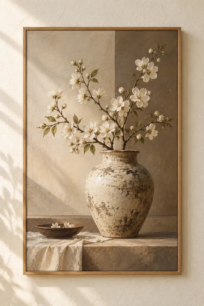 Tranh Canvas Bình Gốm Decor – H00233.5