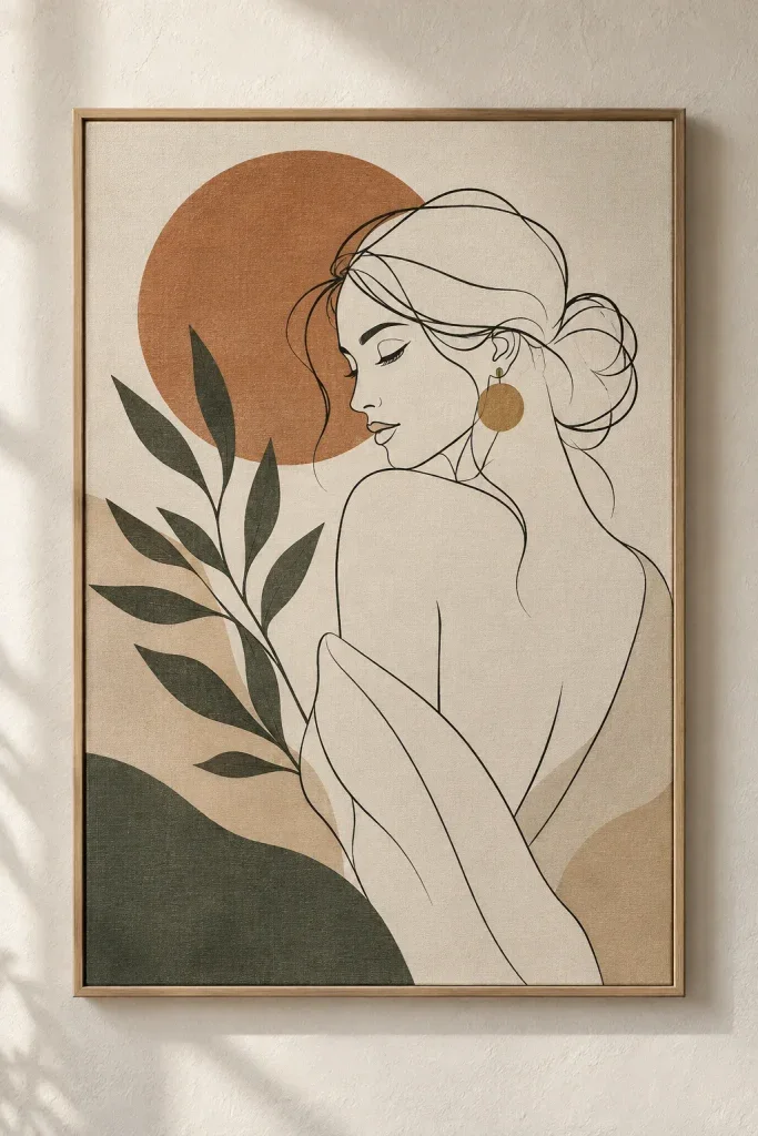 Tranh Canvas Line Art Woman – H00233.3