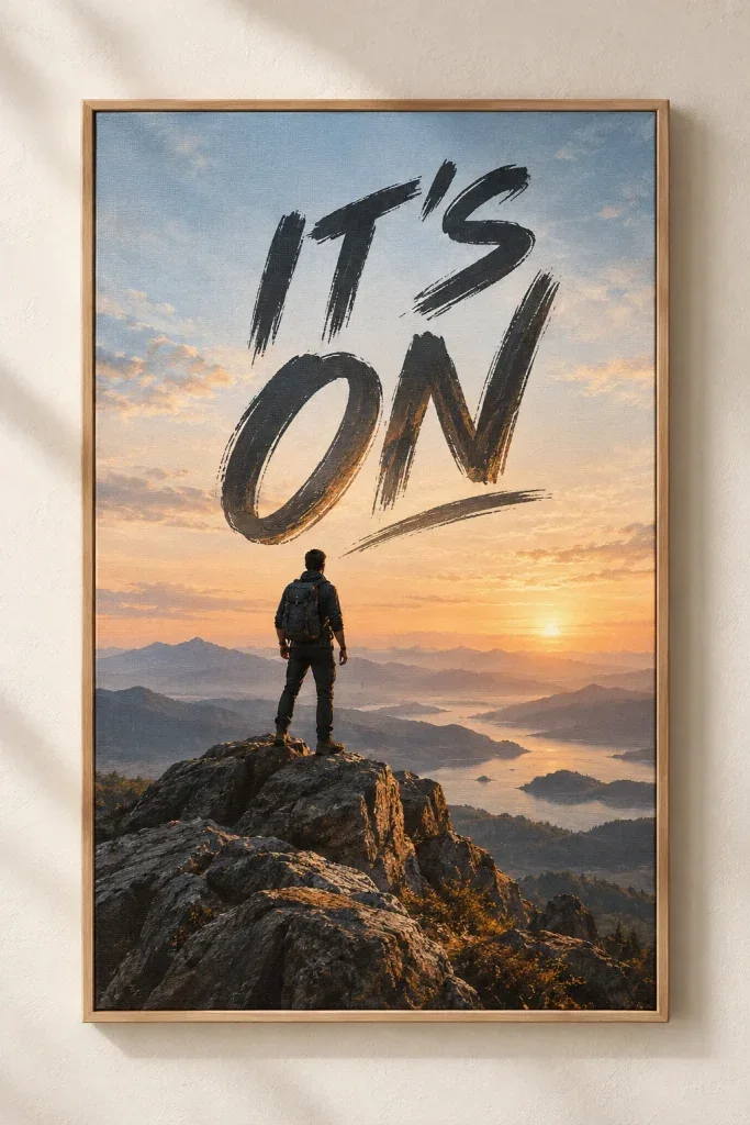 Tranh Canvas Quote IT’S ON – H00231.1