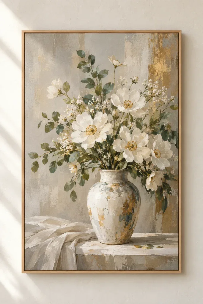 Tranh Canvas Bình Hoa Nghệ Thuật – H00229.3