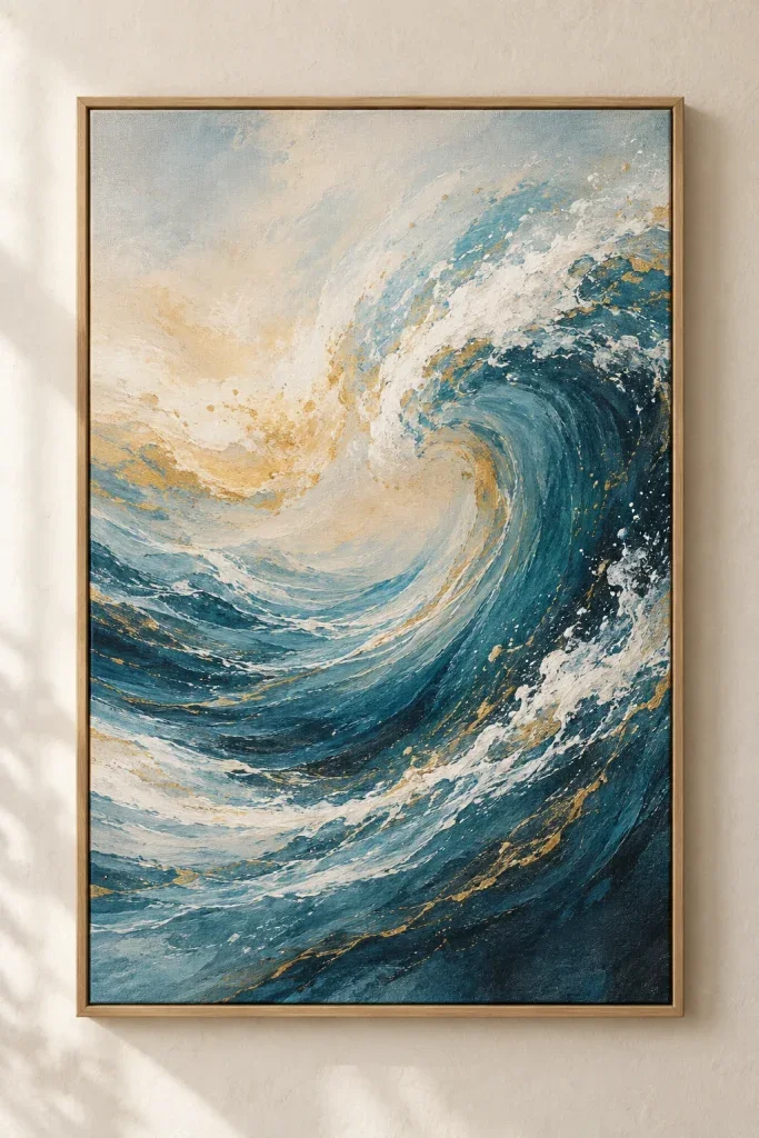 Tranh Canvas Sóng Màu Trừu Tượng – H00222