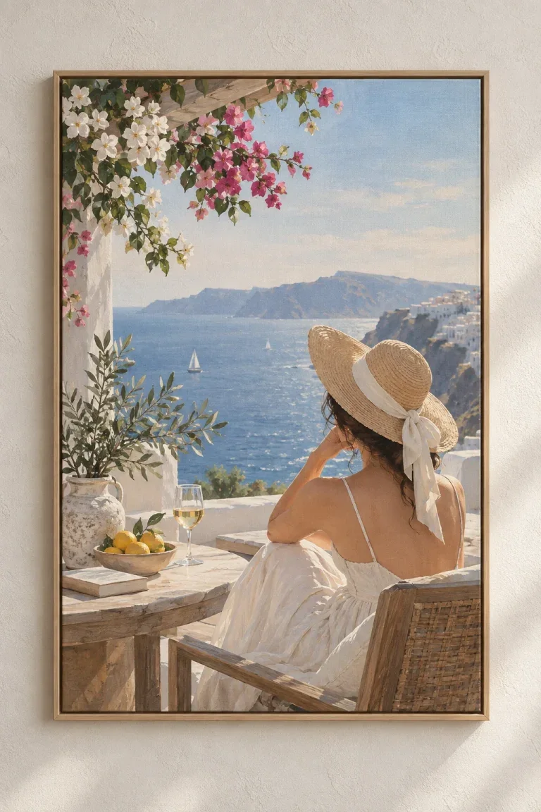 Tranh Canvas Cô Gái Nghỉ Dưỡng – H00219.1