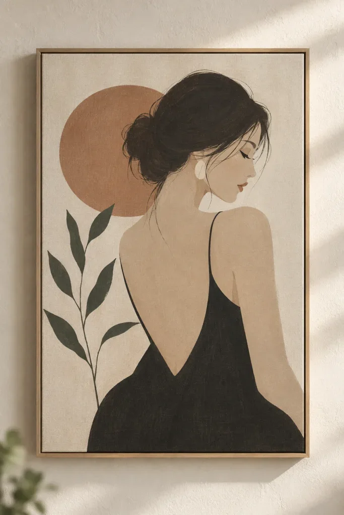 Tranh Canvas Cô Gái Tối Giản – H00218.2